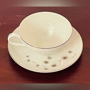 Creative Fine China-Pattern 1014 Platinum Starburst Complete Set of Four